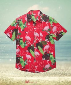 NCAA Nebraska Cornhuskers Flamingo Tropical Hawaiian Shirt