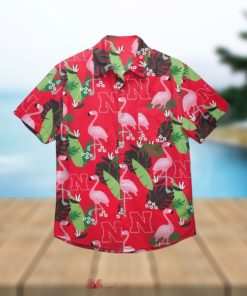 NCAA Nebraska Cornhuskers Flamingo Tropical Hawaiian Shirt