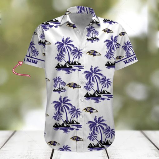 NFL Baltimore Ravens Palm Tree Tropical Summer Hawaiian Shirt