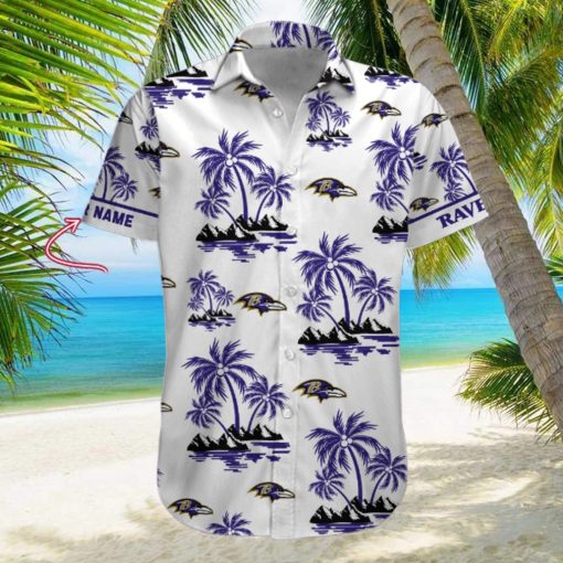 NFL Baltimore Ravens Palm Tree Tropical Summer Hawaiian Shirt