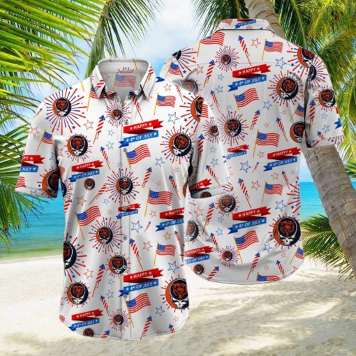 NFL Chicago Bears Grateful Dead Hawaiian Shirt, Grateful Dead Hawaiian Shirt