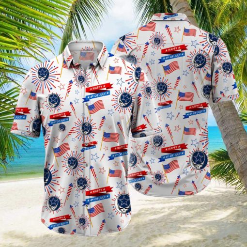 NFL Dallas Cowboys Grateful Dead Hawaiian Shirt, Grateful Dead Hawaiian Shirt