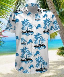 NFL Detroit Lions Palm Tree Tropical Summer Hawaiian Shirt