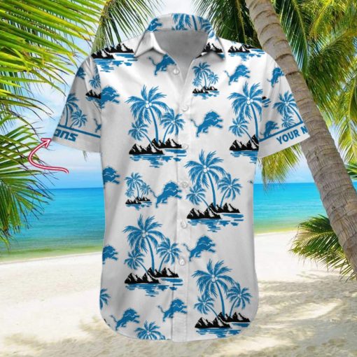 NFL Detroit Lions Palm Tree Tropical Summer Hawaiian Shirt