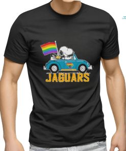 NFL Jacksonville Jaguars Snoopy Peanuts LGBT Flag T Shirt