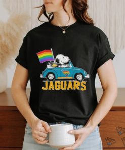 NFL Jacksonville Jaguars Snoopy Peanuts LGBT Flag T Shirt