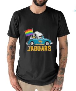 NFL Jacksonville Jaguars Snoopy Peanuts LGBT Flag T Shirt