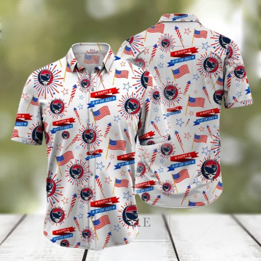 NFL New England Patriots Grateful Dead Hawaiian Shirt, Grateful Dead Hawaiian Shirt