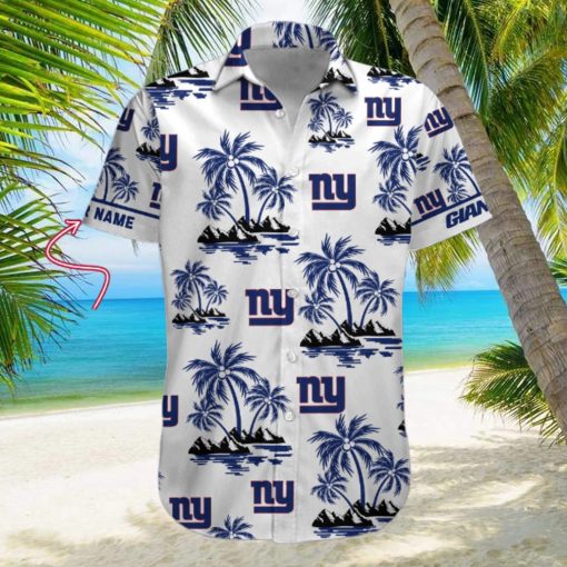 NFL New York Giants Palm Tree Tropical Summer Hawaiian Shirt