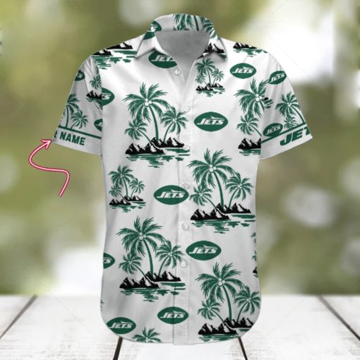 NFL New York Jets Palm Tree Tropical Summer Hawaiian Shirt