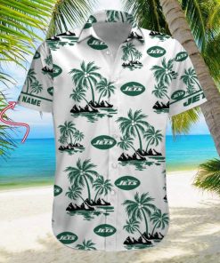 NFL New York Jets Palm Tree Tropical Summer Hawaiian Shirt