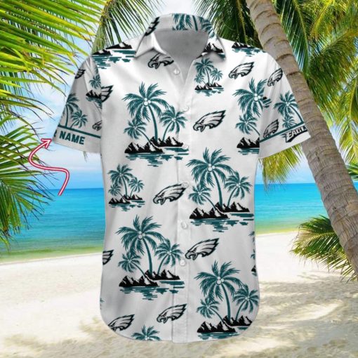 NFL Philadelphia Eagles Palm Tree Tropical Summer Hawaiian Shirt