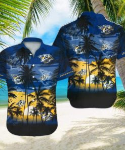 Nashville Predators NHL Hawaii Coconut And Logo Full Printed Hawaiian Shirt