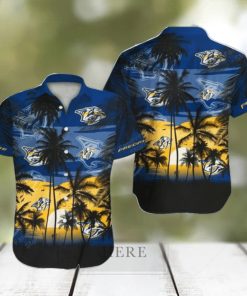 Nashville Predators NHL Hawaii Coconut And Logo Full Printed Hawaiian Shirt