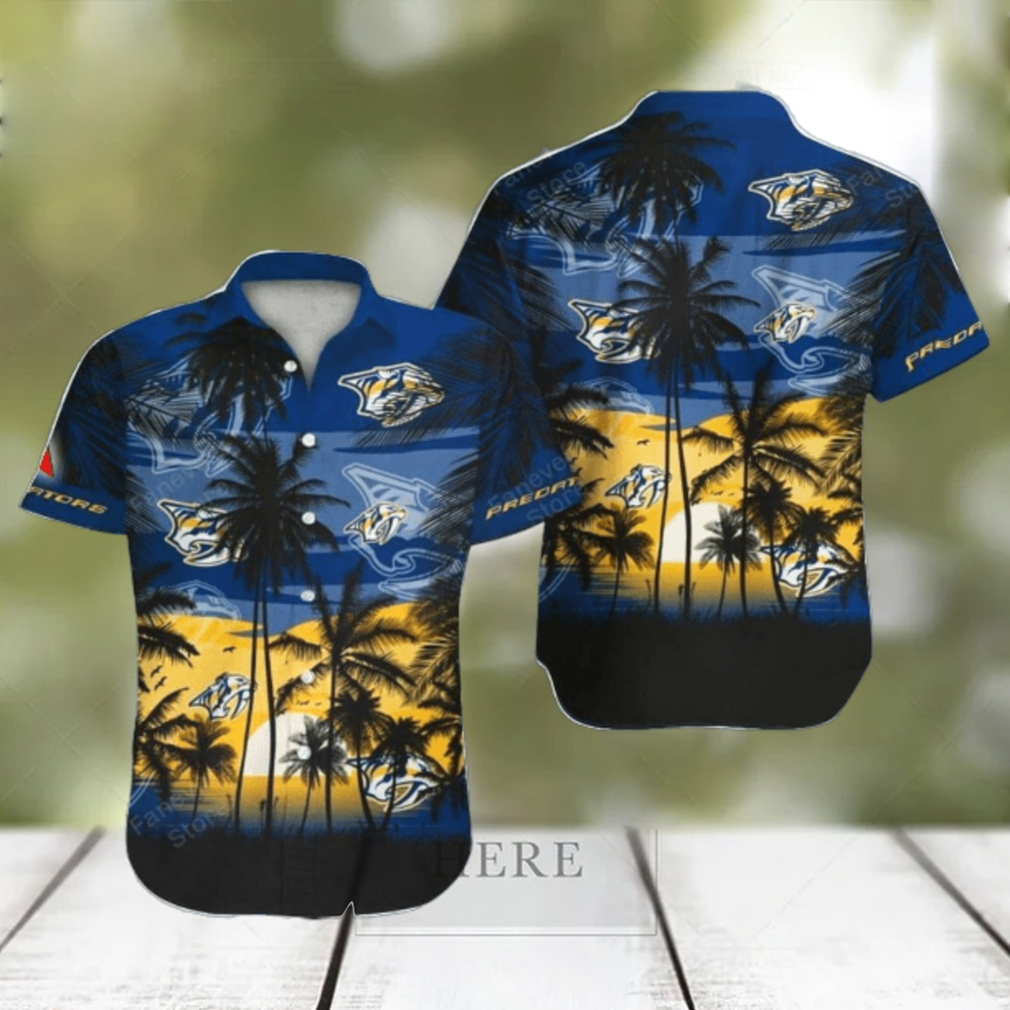 Nashville Predators NHL Hawaii Coconut And Logo Full Printed Hawaiian Shirt Nashville Predators NHL Hawaii Coconut And Logo Full Printed Hawaiian Shirt