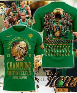 National Basketball Association 2023 2024 Champions Boston Celtics 18X NBA 3D T Shirt