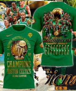 National Basketball Association 2023 2024 Champions Boston Celtics 18X NBA 3D T Shirt