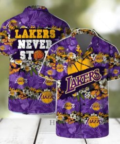 Never Stop Los Angeles Lakers Hawaiian Shirt