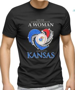 Never Underestimate A Woman Who Understands Baseball And Loves Kansas Jayhawks Heart Diamonds 2024 shirt, hoodie, sweater, long sleeve and tank top Never Underestimate A Woman Who Understands Baseball And Loves Kansas Jayhawks Heart Diamonds 2024 shirt