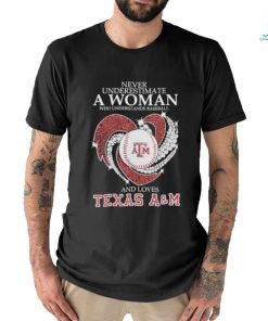 Never Underestimate A Woman Who Understands Baseball And Loves Texas A&M Aggies Diamonds Shirt
