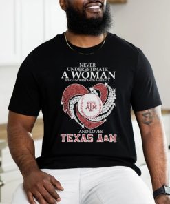 Never Underestimate A Woman Who Understands Baseball And Loves Texas A&M Aggies Diamonds Shirt