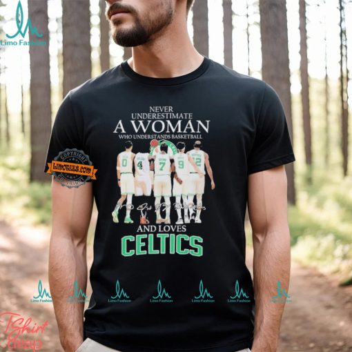 Never Underestimate A Woman Who Understands Basketball And Loves Celtics 2024 Shirt