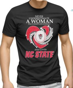 Never underestimate a woman who understand baseball and love NC State Wolfpack diamond 2024 Shirt