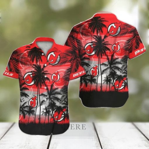 New Jersey Devils NHL Hawaii Coconut And Logo Full Printed Hawaiian Shirt