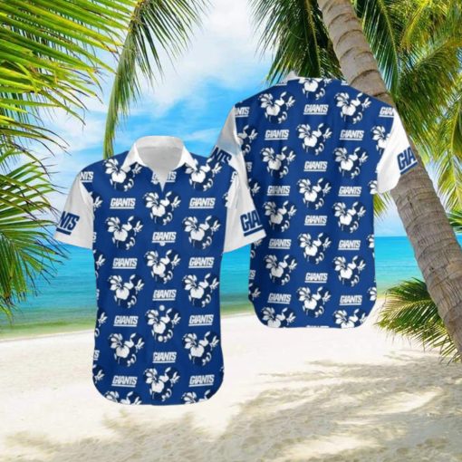 New York Giants Flower Hawaiian Shirt