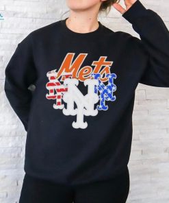 New York Mets America Flags Celebrating 4th Of July T Shirt