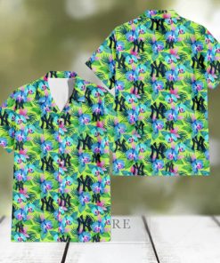 New York Yankees Blue Orchid Green Pink Leaf Green Background 3D Hawaiian Shirt Gift For Fans