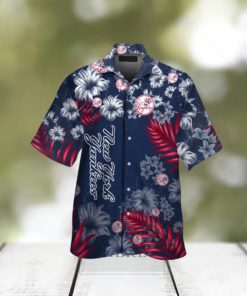 New York Yankees MLB Flower Short Sleeve Button Up Tropical Hawaiian Shirt