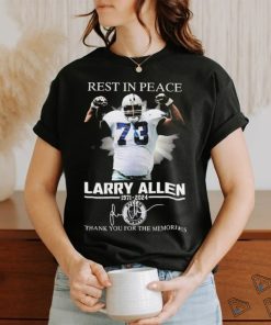 Nice Larry Allen Rest In Peace Thank You For The Memories Signatures To Fan 2024 shirt