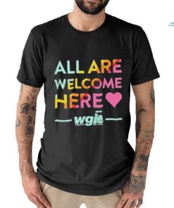 Nice Pride Month All Are Welcome Here Wgi T shirt