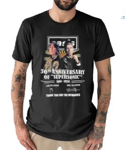 Oasis 30th Anniversary Of Supersonic 1994 2024 Thank You For The Memories Sign Shirt