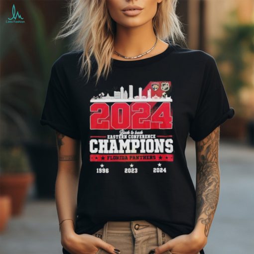 Official 2024 Back To Back Eastern Conference Champions Florida Panthers Black T Shirt