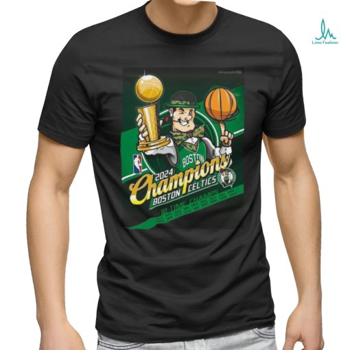 Official 2024 Boston Celtics Mascot 18 Time NBA Finals Champions t shirt
