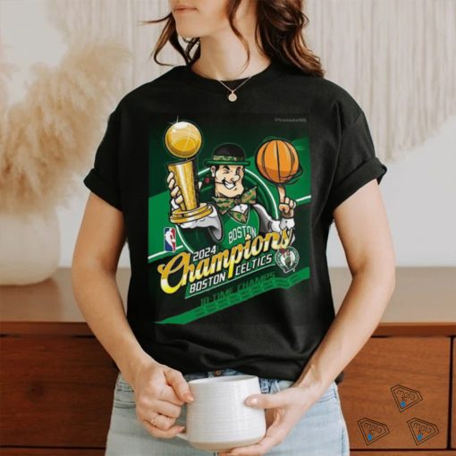 Official 2024 Boston Celtics Mascot 18 Time NBA Finals Champions t shirt