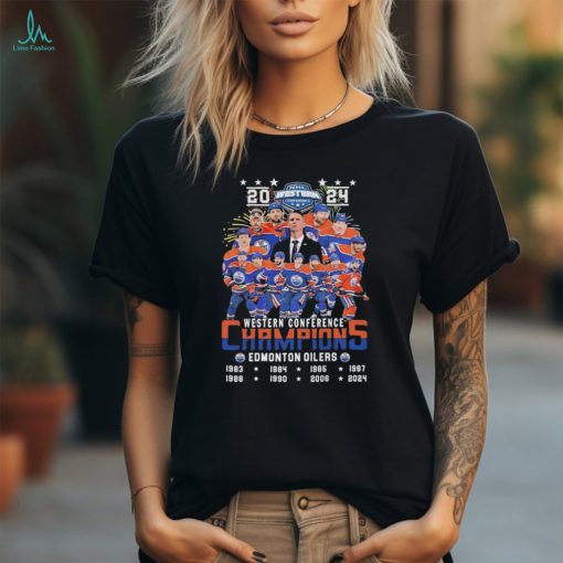 Official 2024 NHL Western Conference Champions Edmonton Oilers T Shirt
