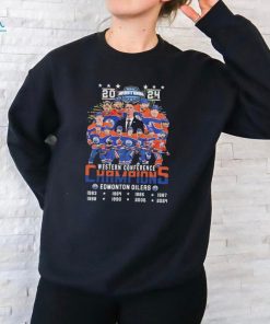 Official 2024 NHL Western Conference Champions Edmonton Oilers T Shirt