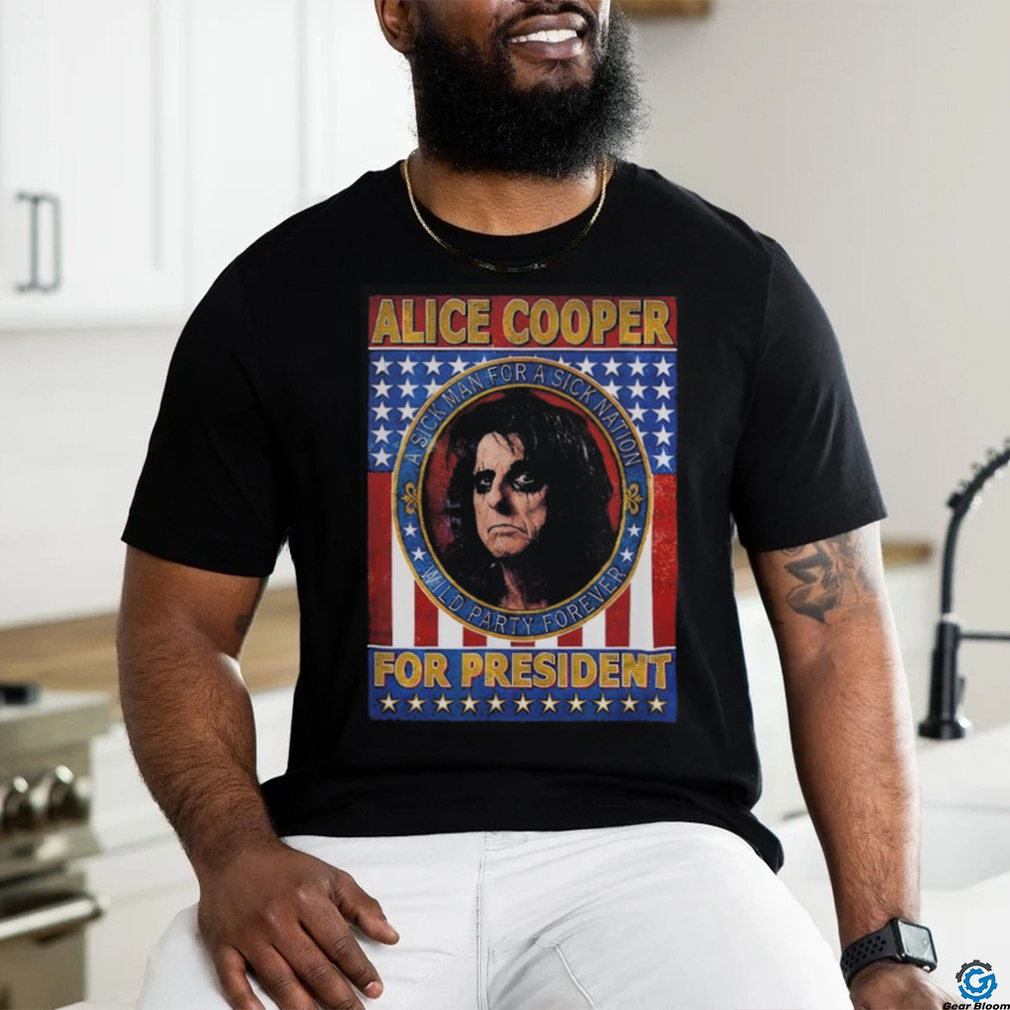 Official Alice Cooper For President T Shirt Official Alice Cooper For President T Shirt