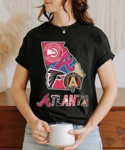 Official Atlanta Map Sports Teams Logo Shirt