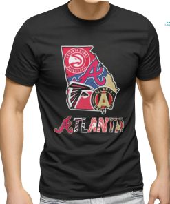 Official Atlanta Map Sports Teams Logo Shirt