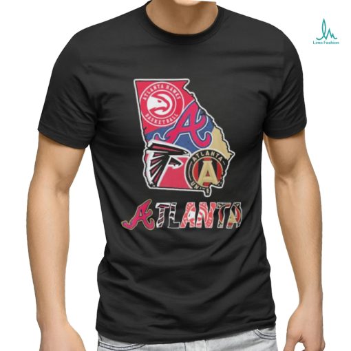 Official Atlanta Map Sports Teams Logo Shirt