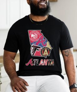 Official Atlanta Map Sports Teams Logo Shirt