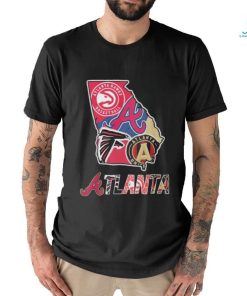 Official Atlanta Map Sports Teams Logo Shirt