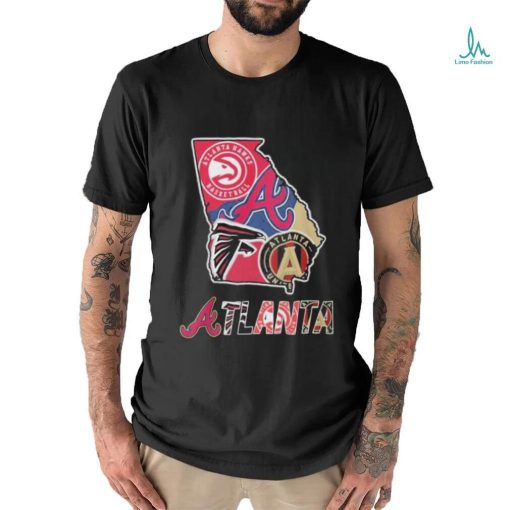 Official Atlanta Map Sports Teams Logo Shirt