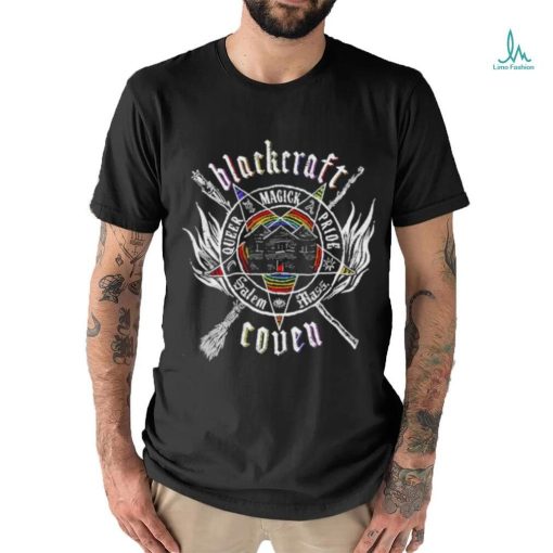 Official Blackcraft Coven Queer Magick Pride Mass Salem T shirt