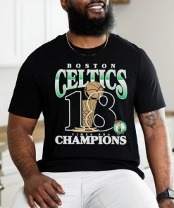 Official Boston Celtics 18 Time NBA Champions Trophy Shirt