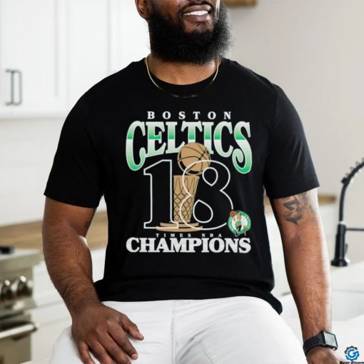 Official Boston Celtics 18 Time NBA Champions Trophy Shirt